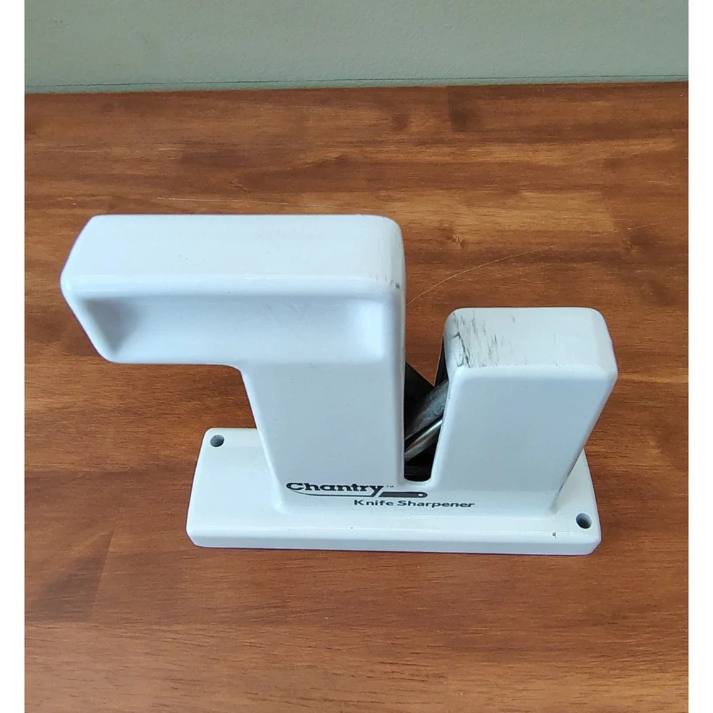 Vtg CHANTRY Knife Sharpener White w/Box Quality Design MoMA Displayed Rare Find!